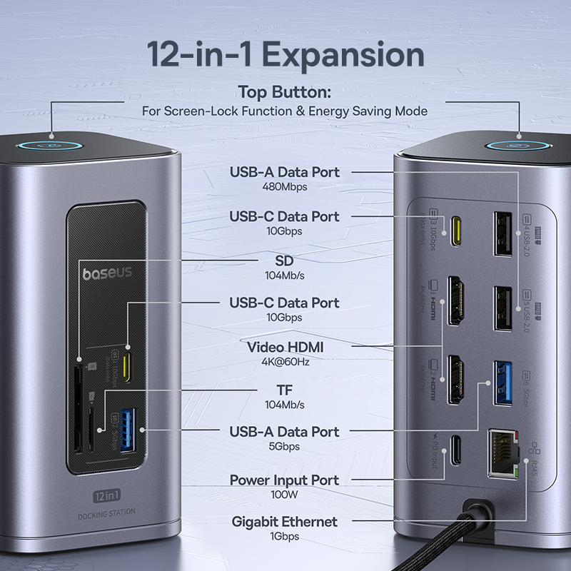 Baseus 12-in-1 USB C HUB to HD - Esports Gaming Splitter ulasan dan harga