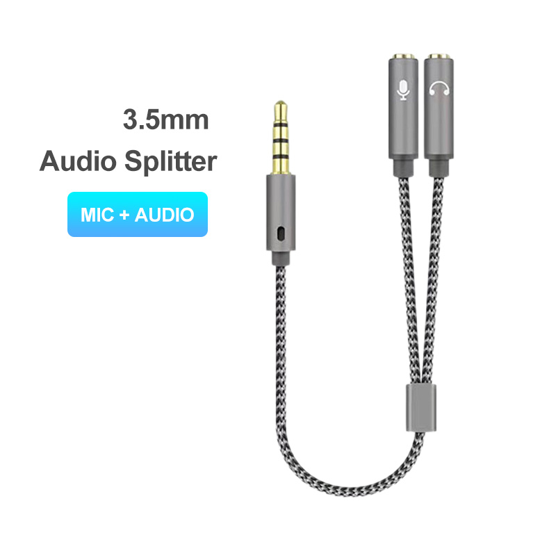 Headset Splitter 3.5mm Audio+M - Esports Gaming Splitter ulasan dan harga