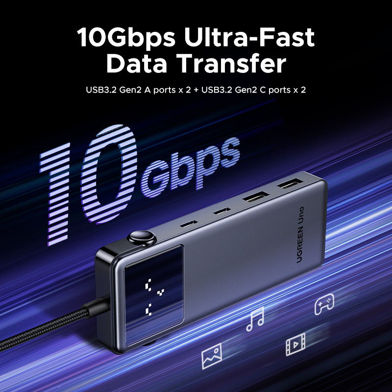UGREEN Uno USB C HUB 6-in-1 4K - Esports Gaming Splitter ulasan dan harga