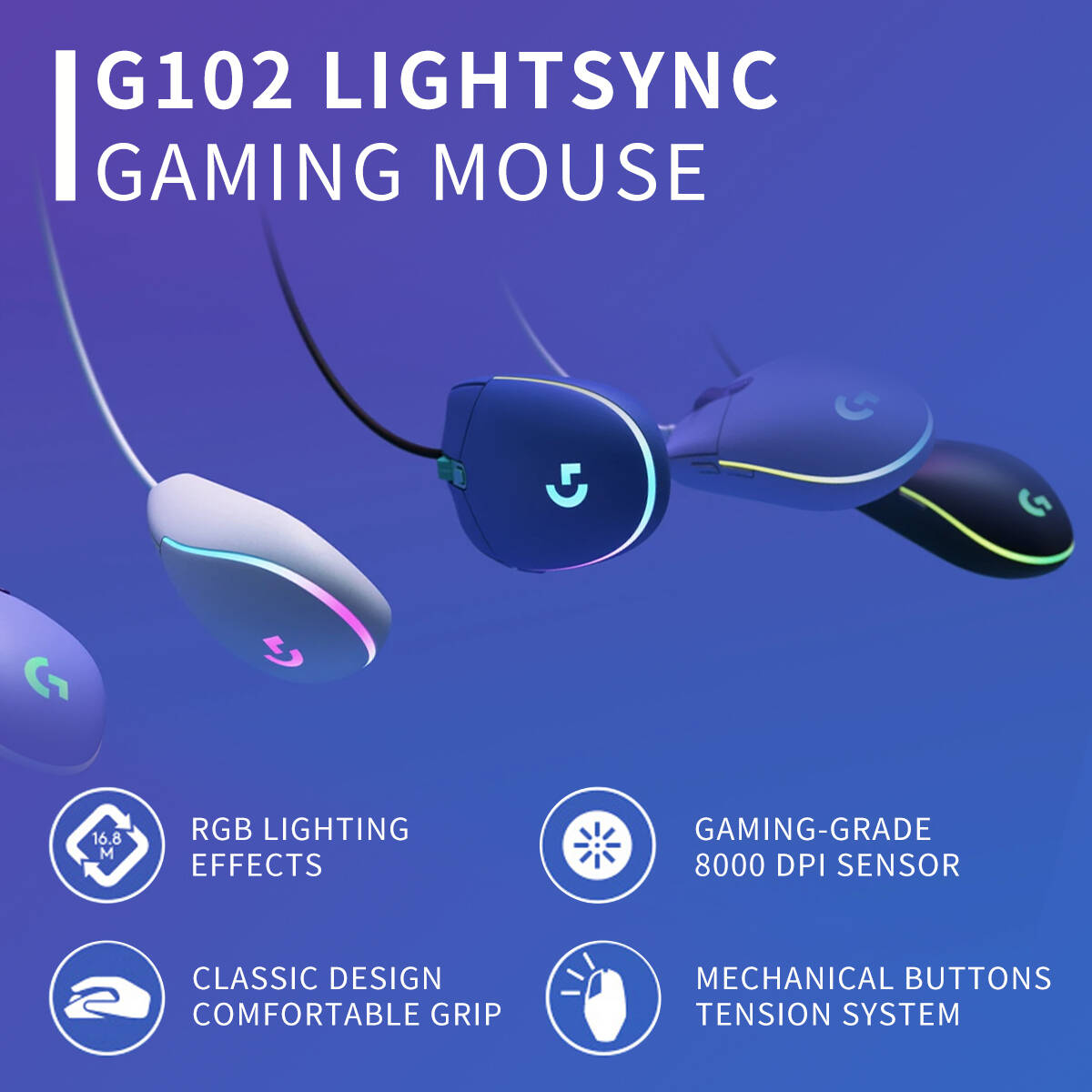Logitech G102 Gaming Mouse, 10 - Esports Gaming Tournaments ulasan dan harga