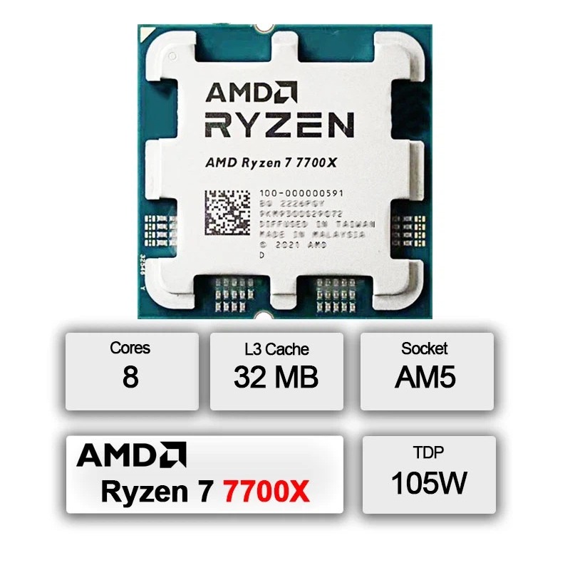 AMD Ryzen 7 7700X Content Crea - Amd Cpu Ryzen 7 ulasan dan harga