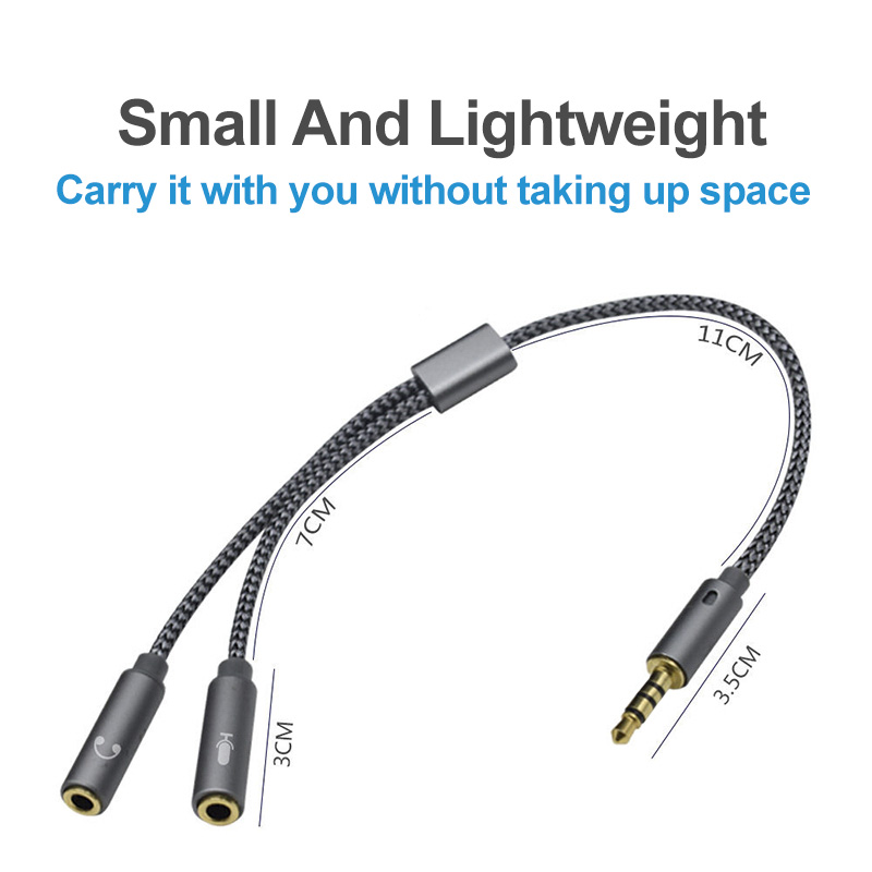 Headset Splitter 3.5mm Audio+M - Esports Gaming Splitter ulasan dan harga