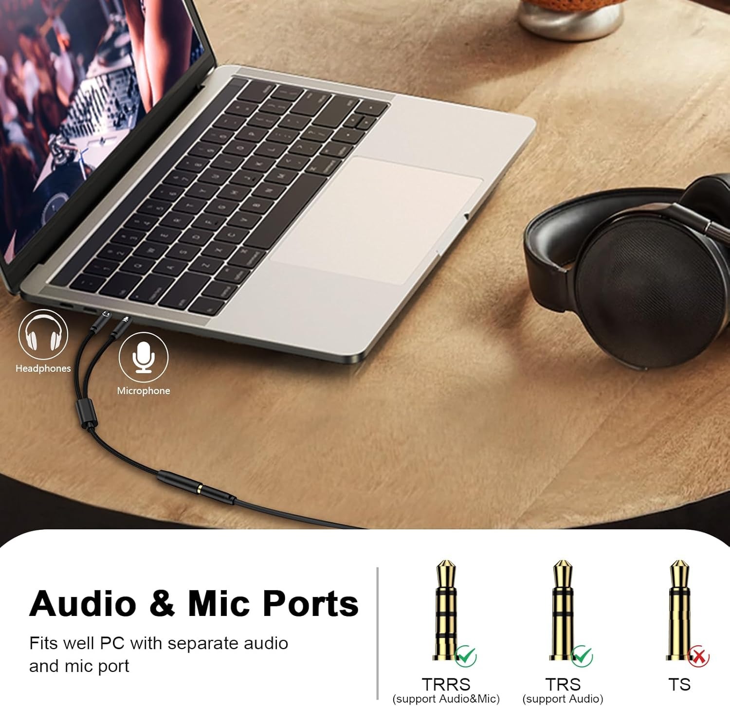 3.5mm Headphone Mic Splitter 1 - Esports Gaming Splitter ulasan dan harga