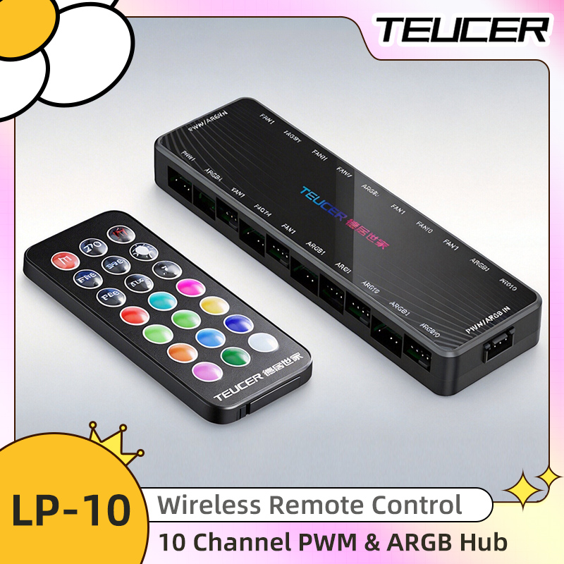 LP-10 ARGB PWM Fan Hub with Re - Esports Gaming Splitter ulasan dan harga
