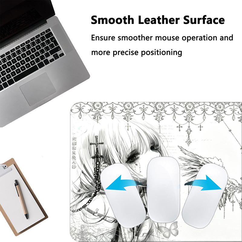 Leather Mousepad Black White A - Esports Gaming Mousepad ulasan dan harga